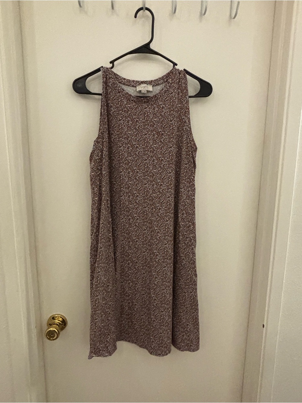 Sleeveless Floral Print Swing Dress LOFT